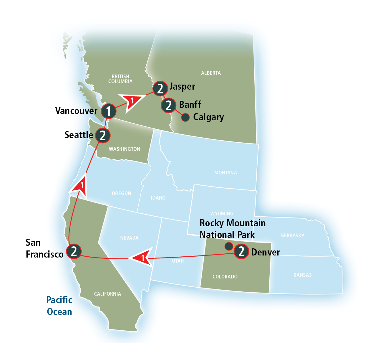 Usa And Canada Rocky Mountain Discovery Railbookers