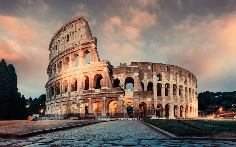 coliseum_rome_italy_sunset