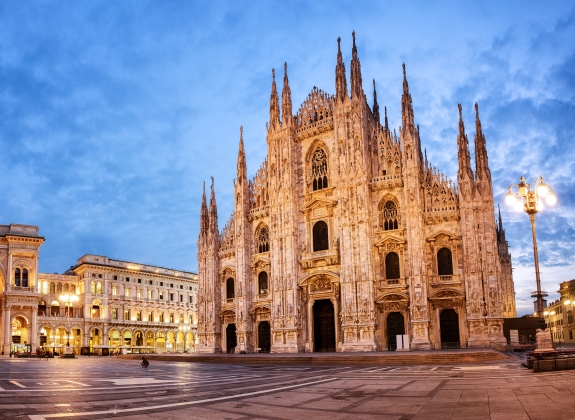 Milan Square in Italy with Duomo