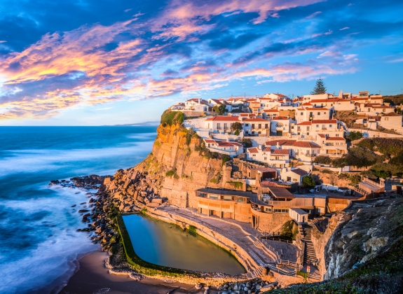 Azenhas do Mar,Sintra near Lisbon cliff view