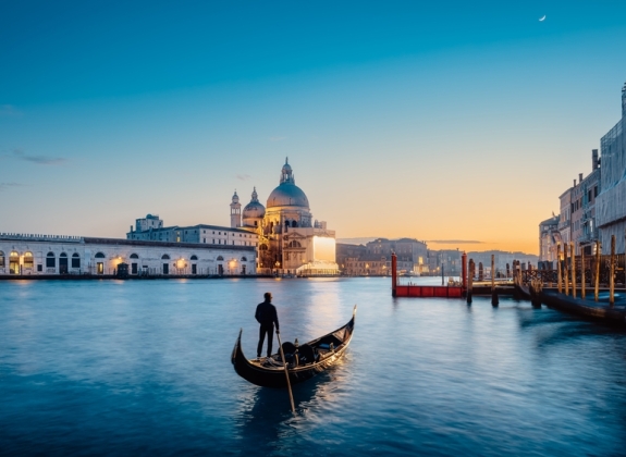gondola on the water in venice, italy