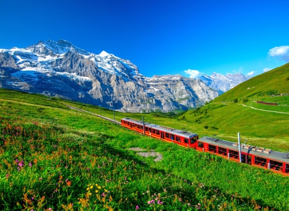 Bernese Alps seen from Kleine Scheidegg, Switzerland