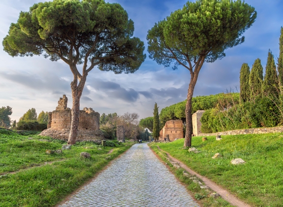 Rome, Italy. The Appian Way, 312 BC, private, ancient rome