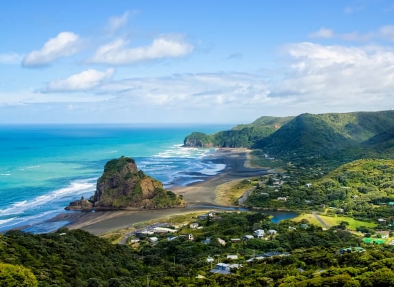 Auckland, New Zealand coastline