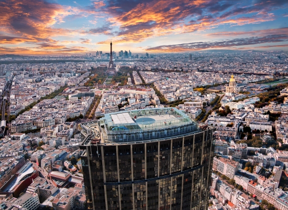 view from top eiffel tower viewing deck