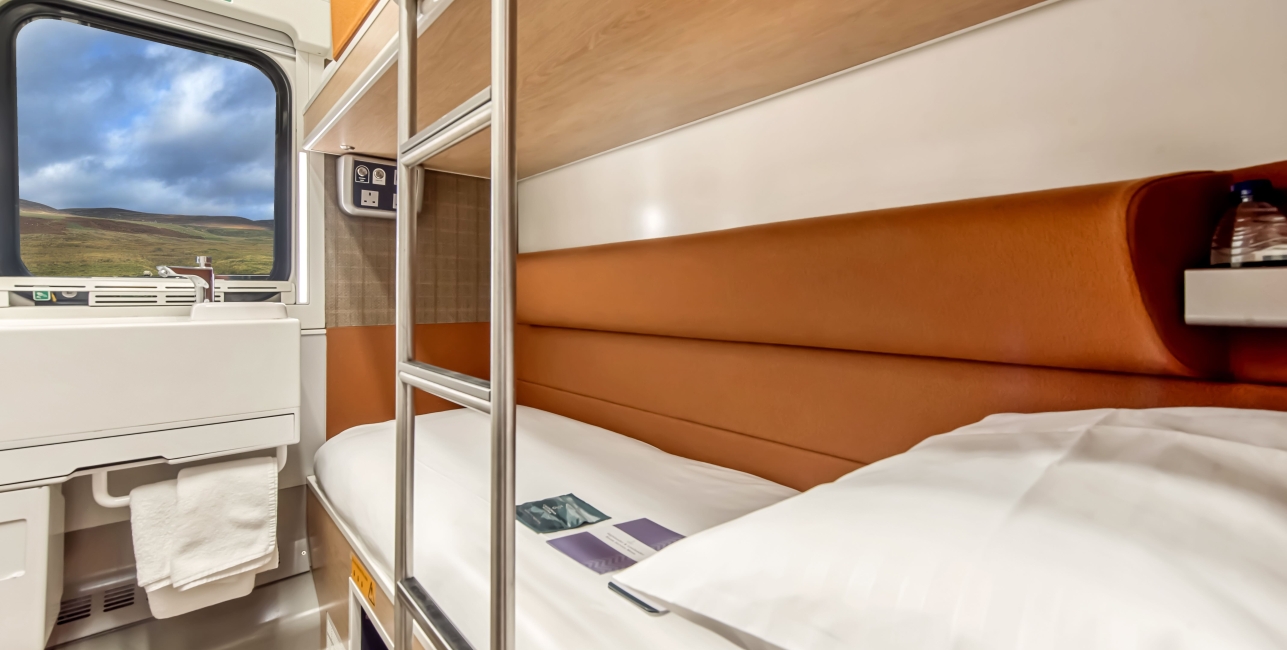 Caledonian Sleeper Classic Rooms that can accommodate one or two passengers