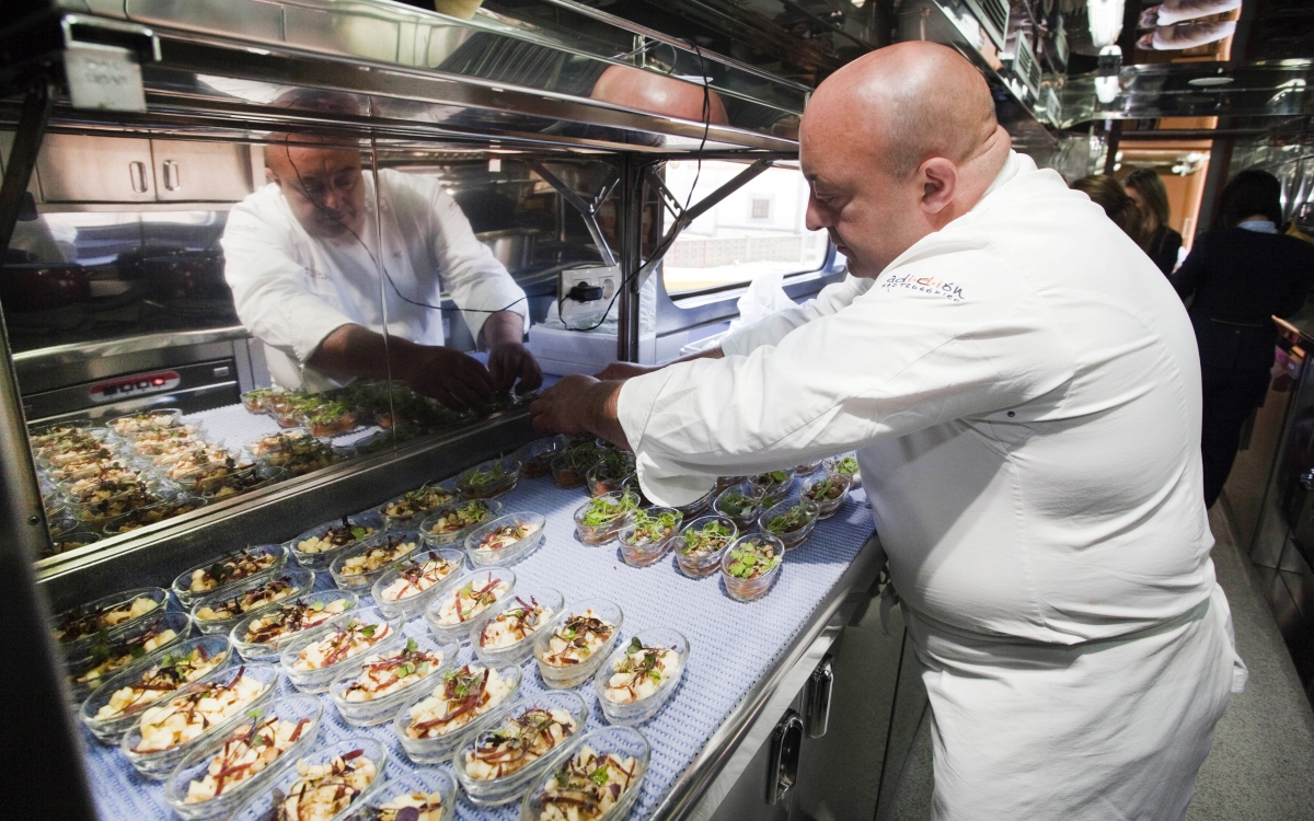 chef cooking Onboard The Transcantábrico
