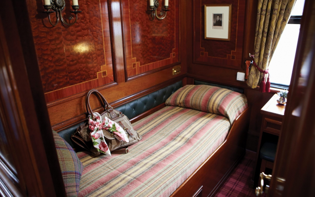 single cabin on the Belmond Royal Scotsman