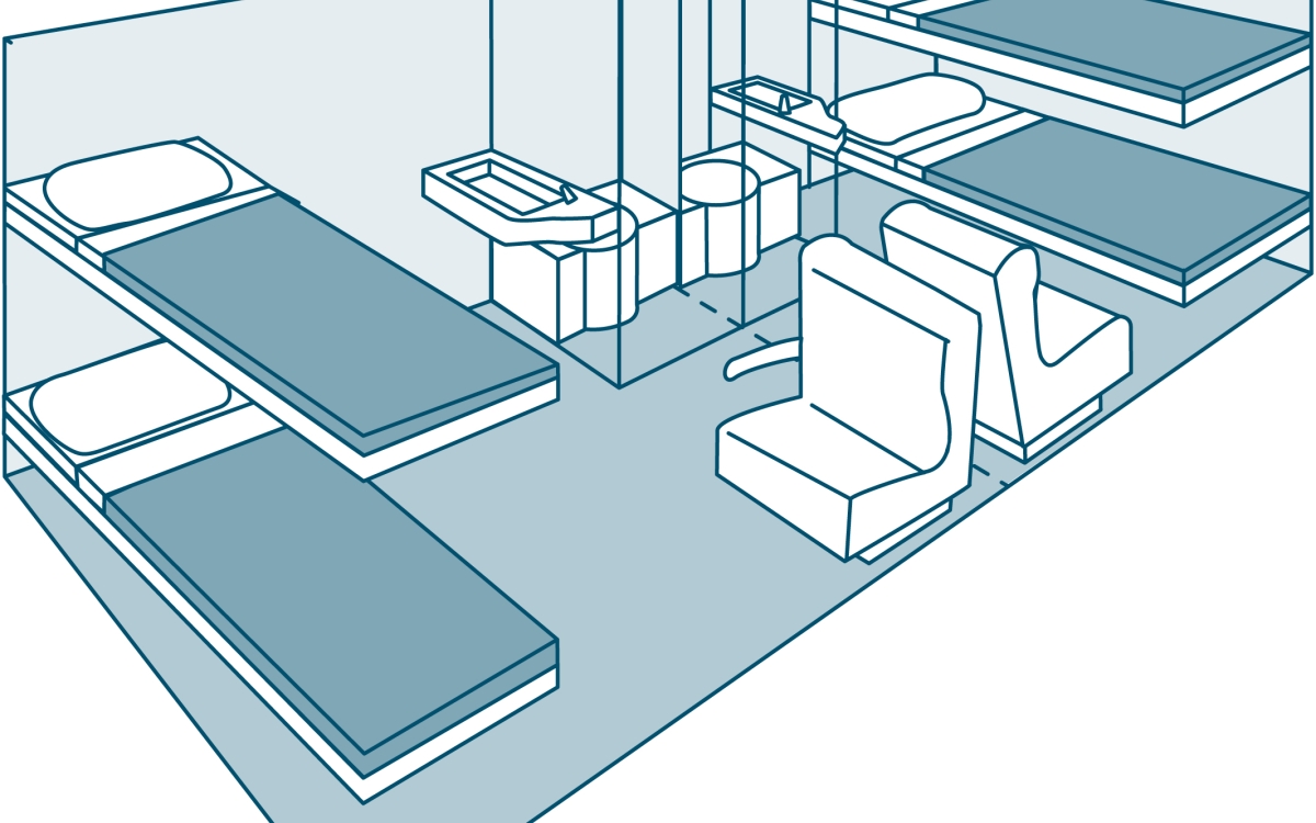 Amtrak's bedroom suite diagram