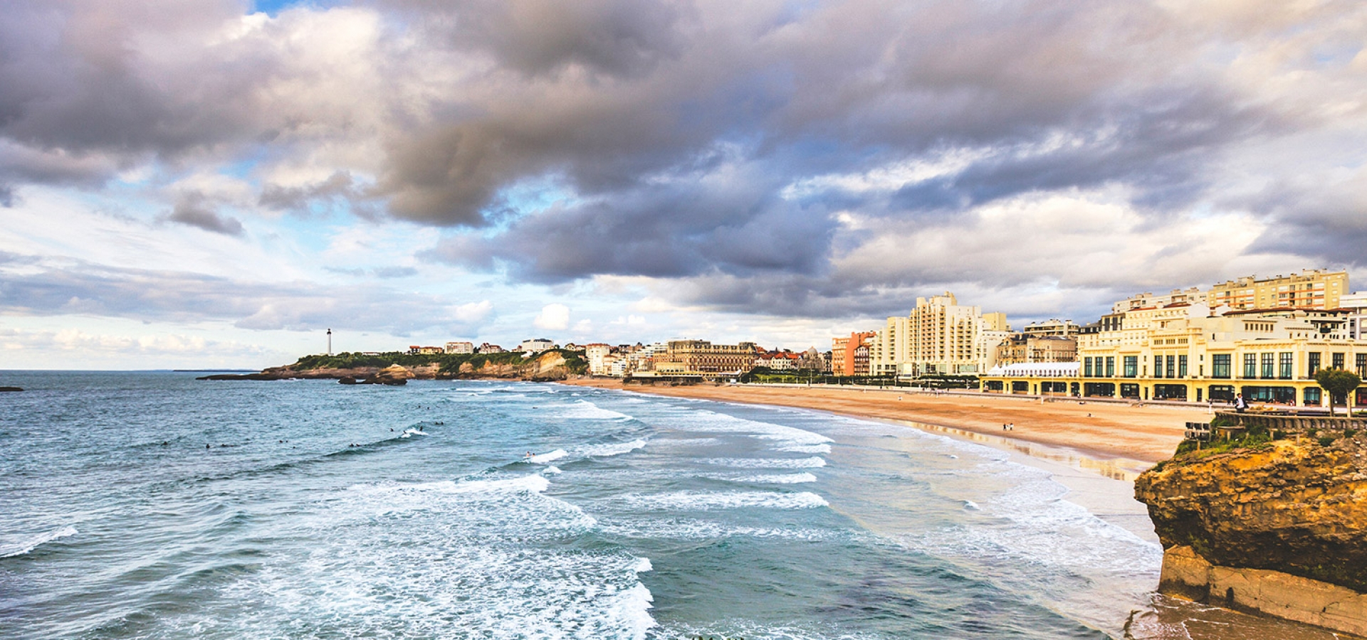 biarritz The shores of Biarritz, the elegant seaside town on southwestern France’s Basque coast.