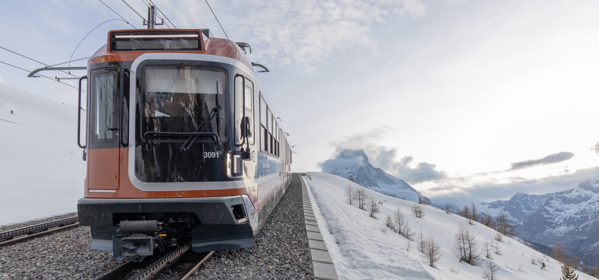 Gornergrat_Railway and the Matterhorn