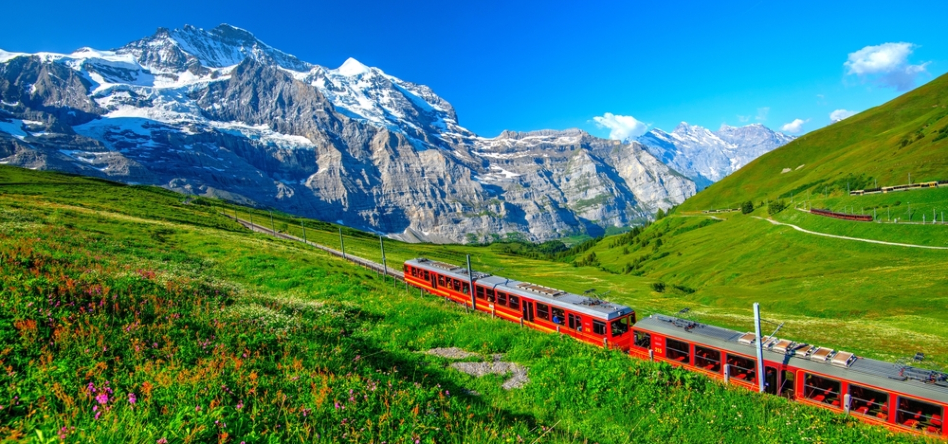 Bernese Alps seen from Kleine Scheidegg, Switzerland