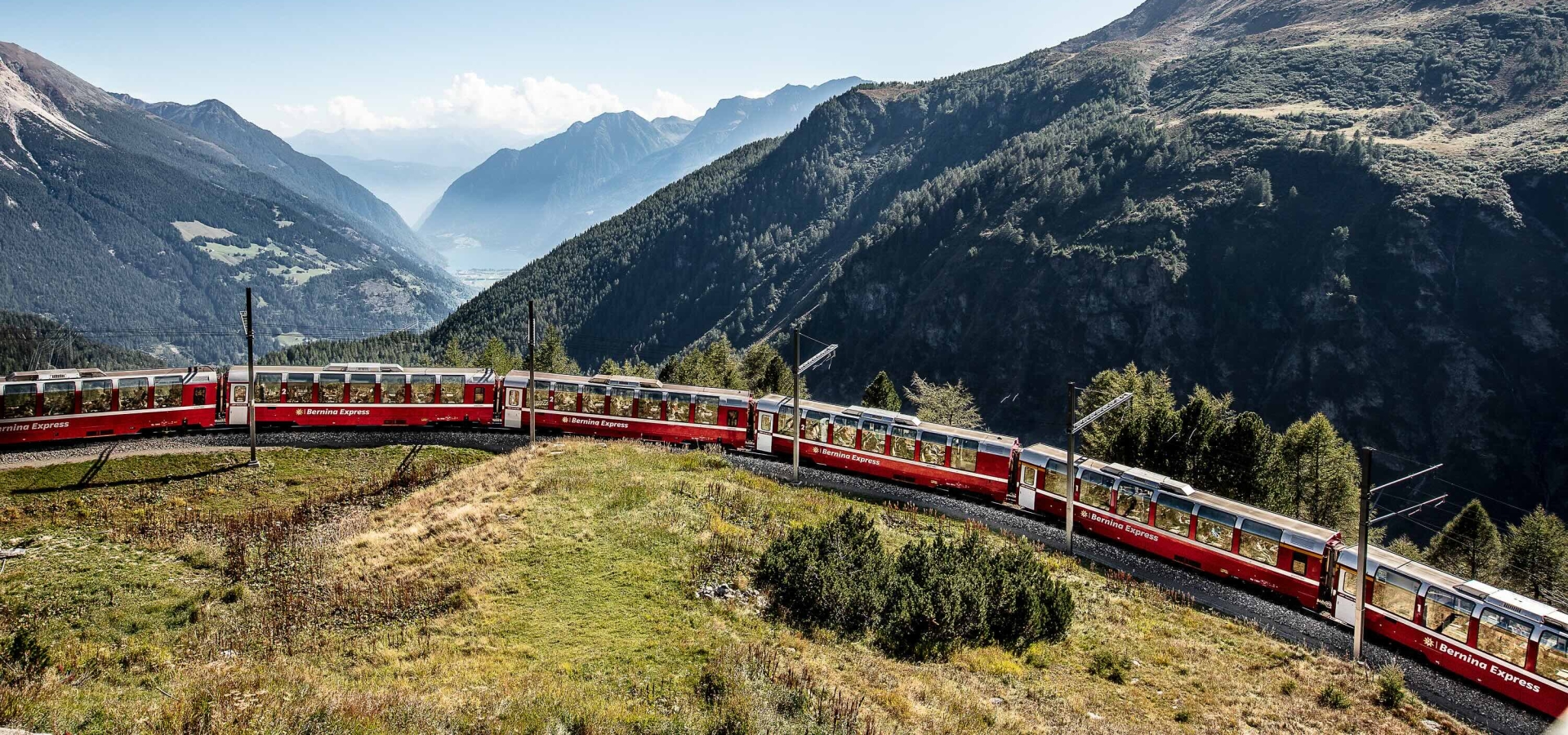 bernina express by swiss alps