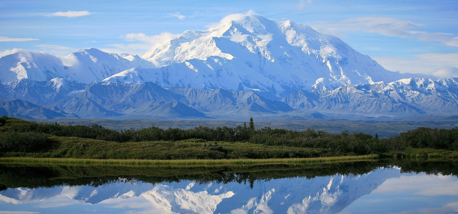 View of the mountain Denali in Denali National Park.