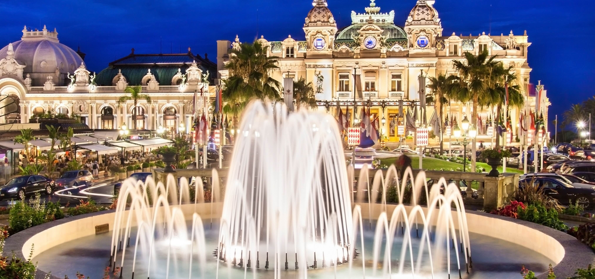 Monaco, France fountain in the French Riviera