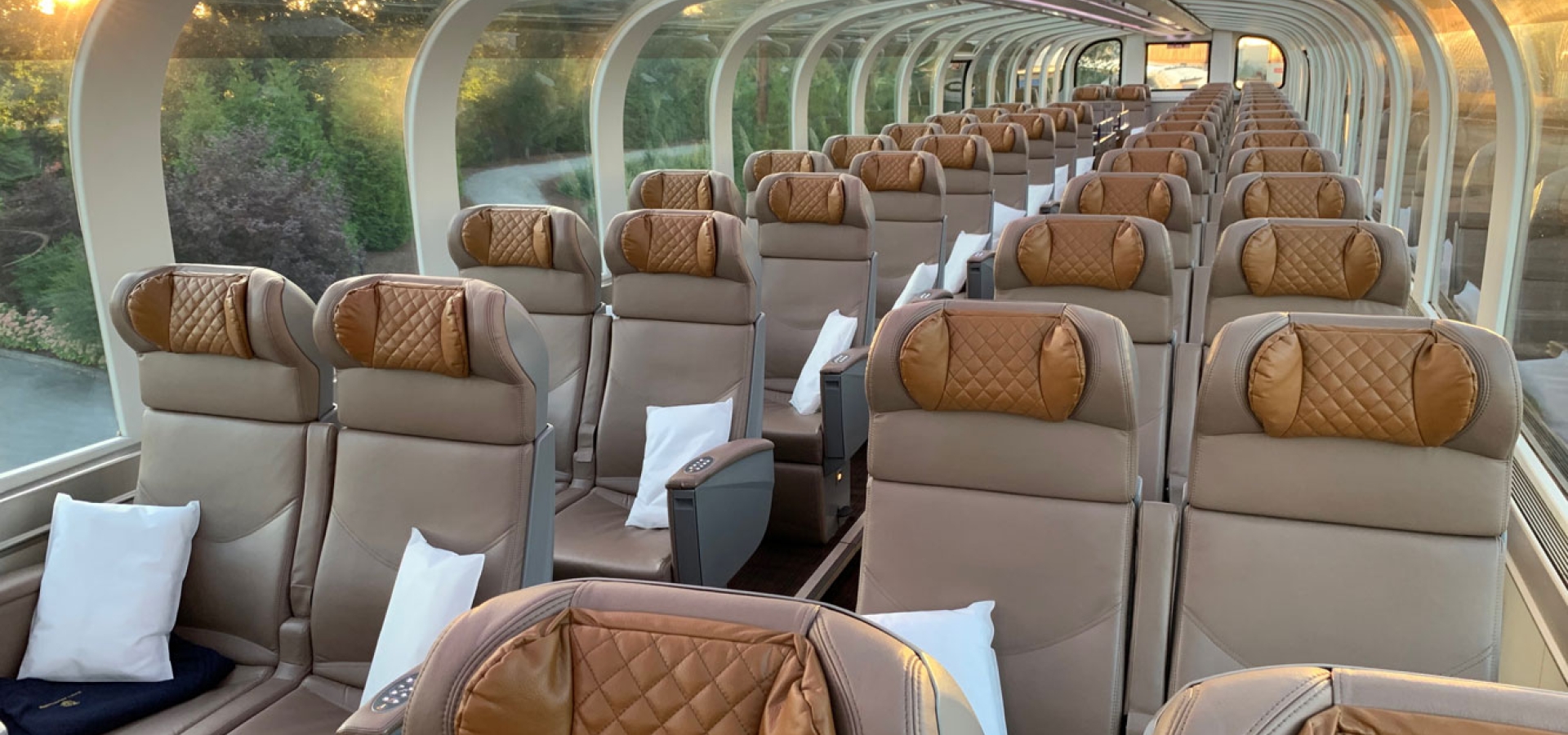 Rocky Mountaineer's seating for Gold Leaf Service