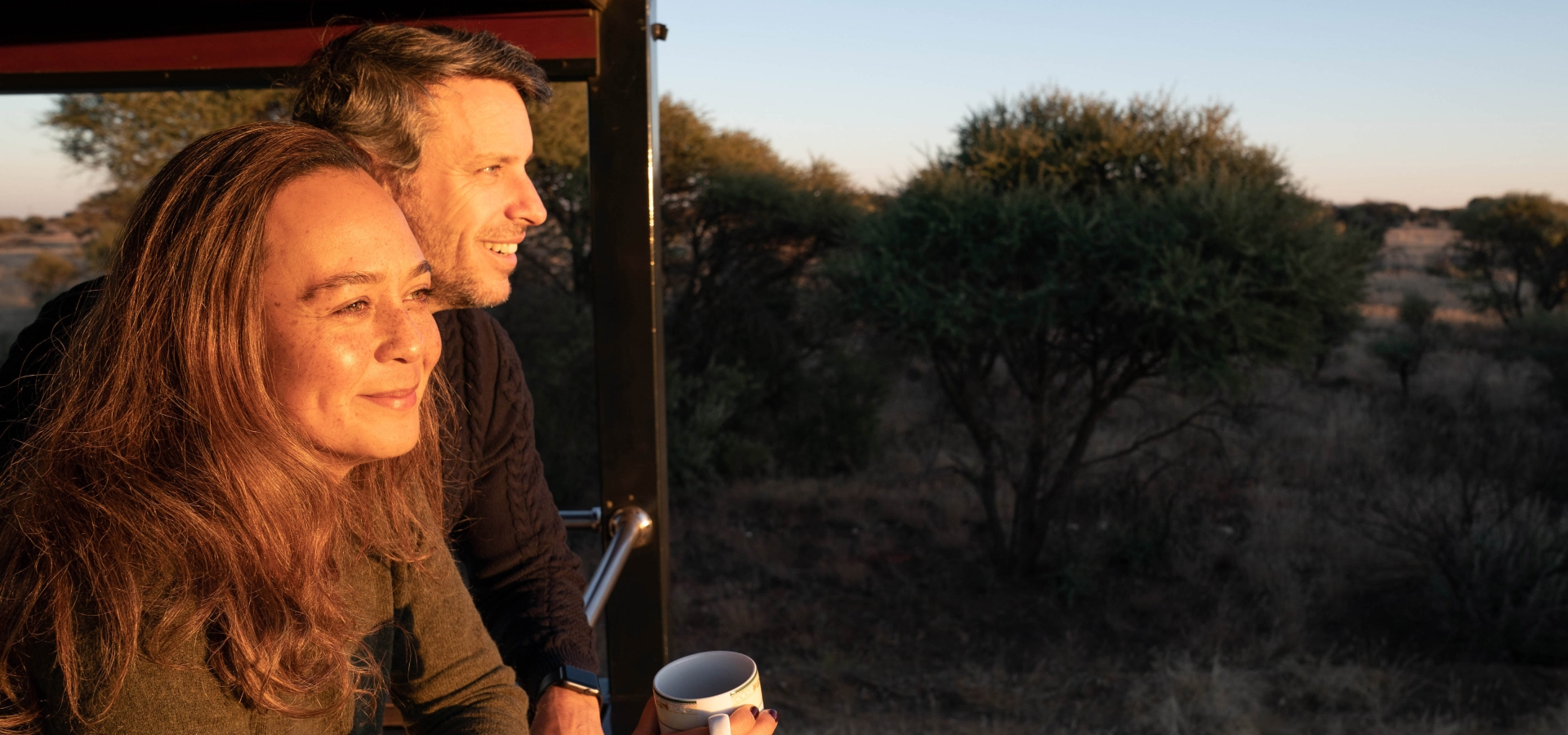 couple on Rovos Rail with Railbookers