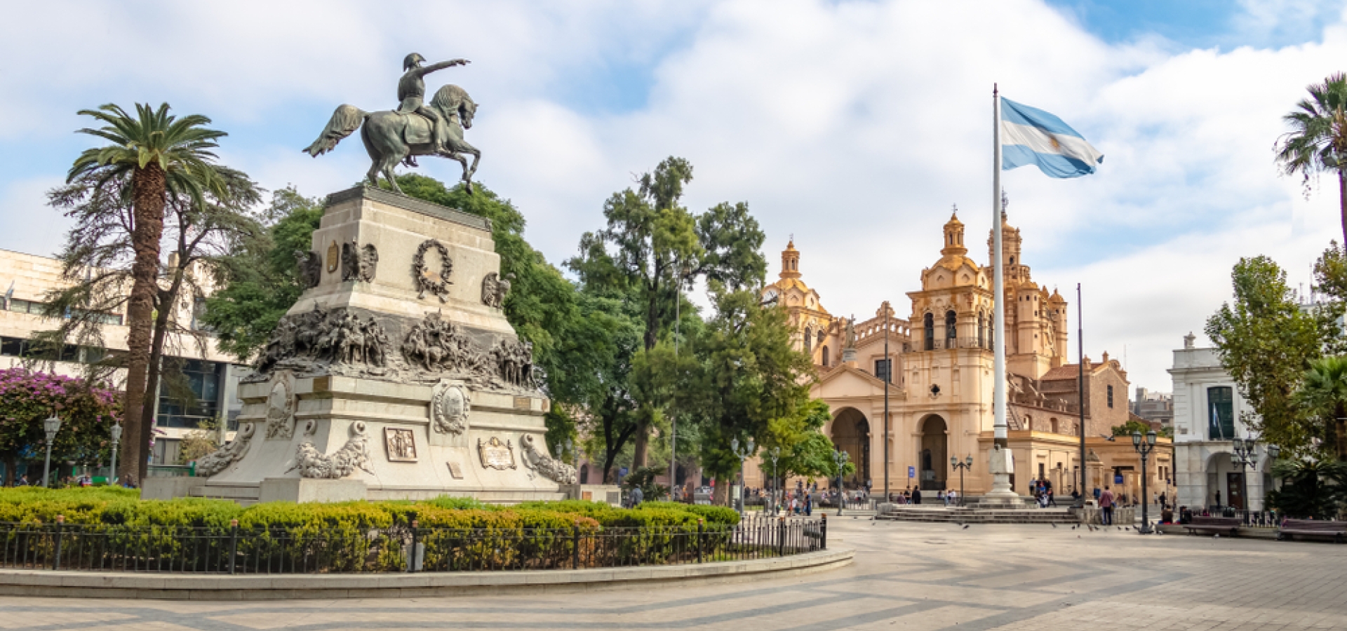 San Martin Square and Cordoba Cathedral - Cordoba, Argentina