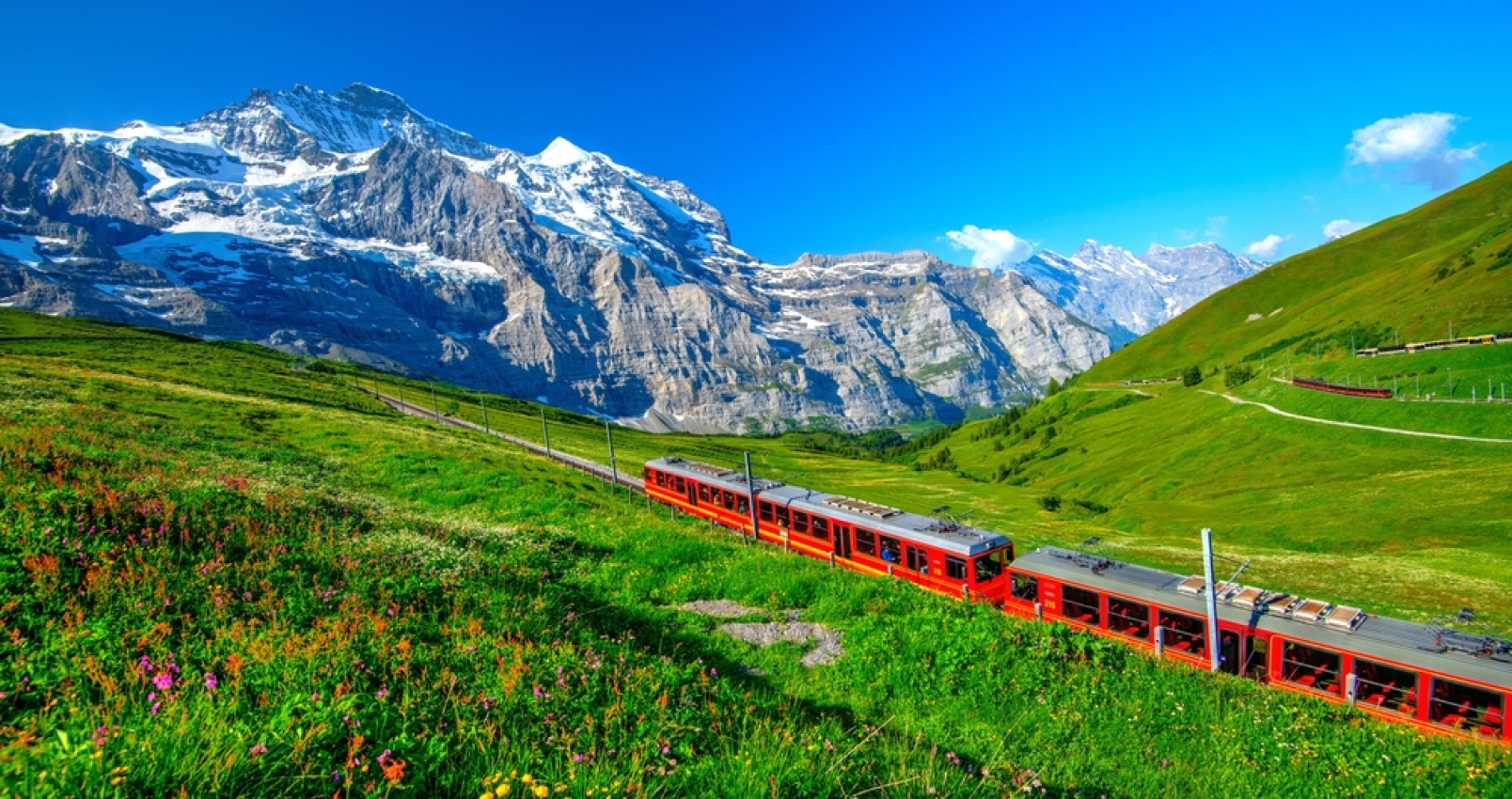 Bernese Alps seen from Kleine Scheidegg, Switzerland