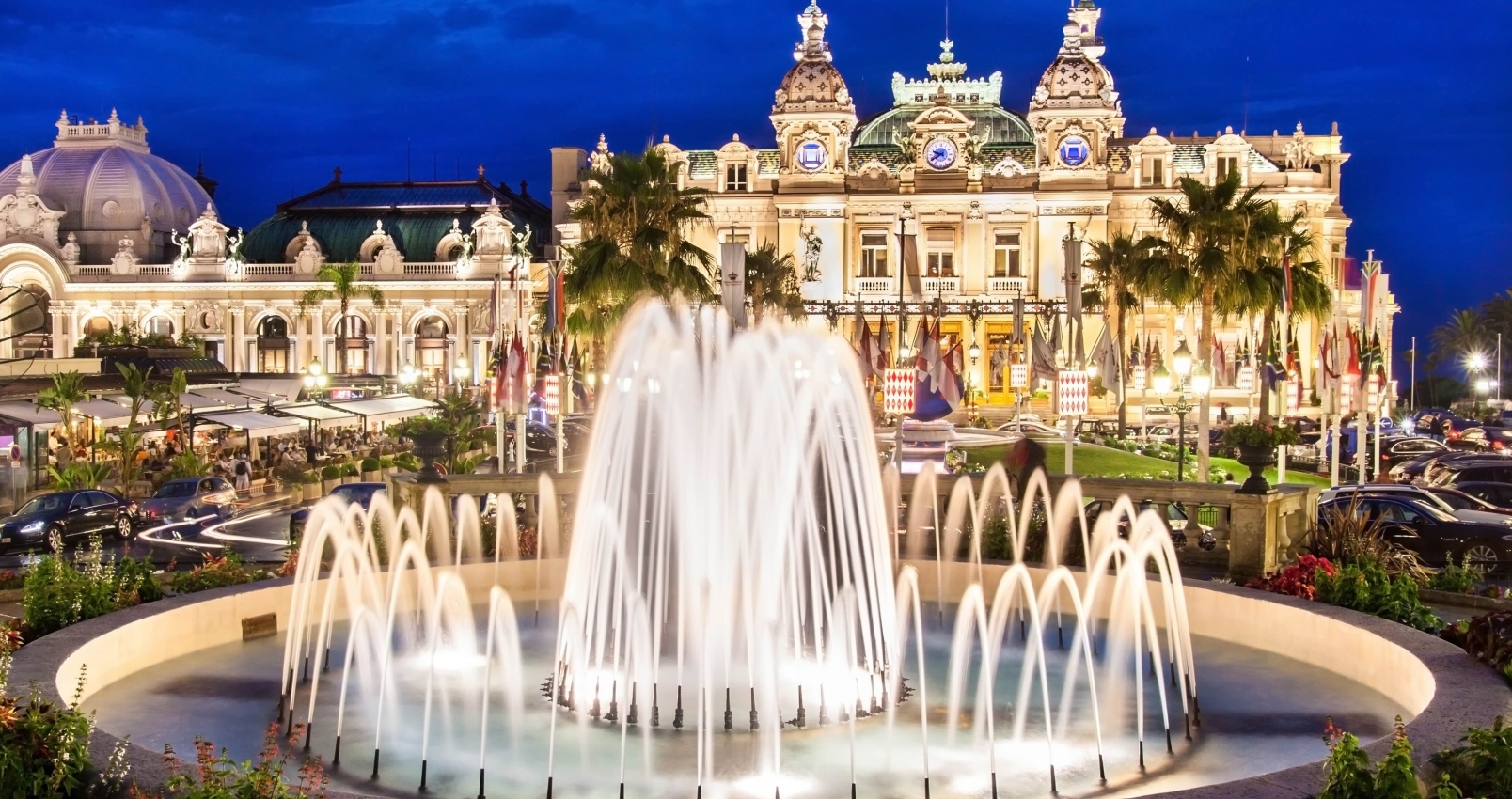 Monaco, France fountain in the French Riviera