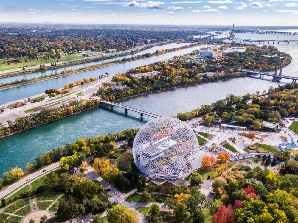 aerial view of montreal