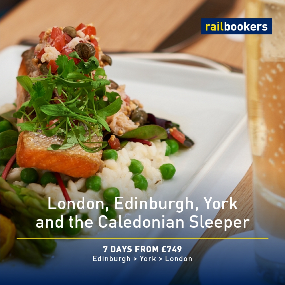 plate of food onboard the Caledonian Sleeper