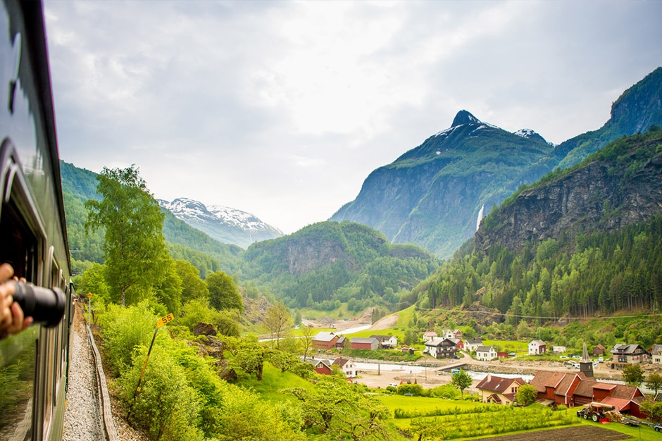 Looking out of the window on Flam Railway