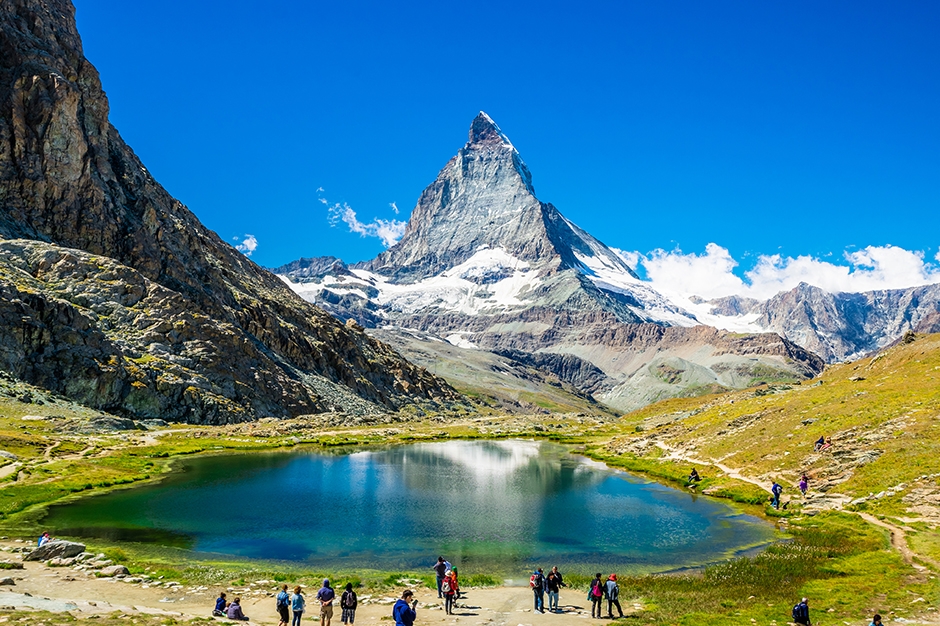 Large Pond by Matterhorn in Switzerland