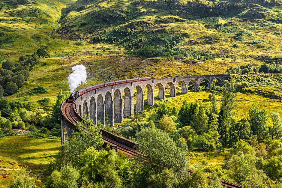 Take in scenic views of Scotland onboard the Jacobite Steam Train with Railbookers