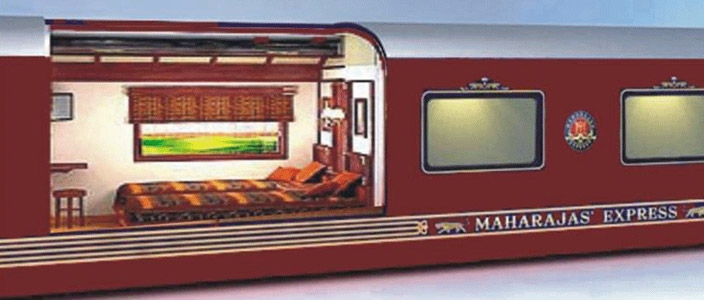 Deluxe Compartment diagram on the Maharajas' Express