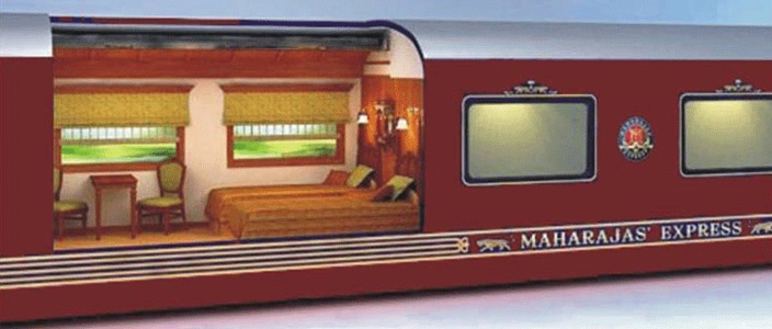 Junior Suite Cabin diagram on the Maharaja's Express