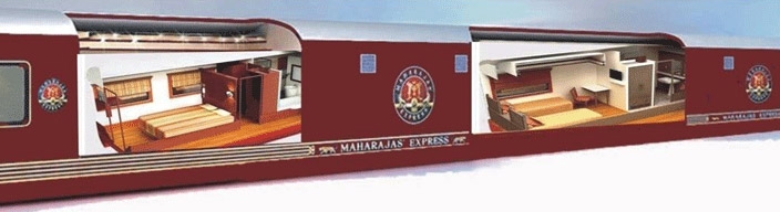 diagram of the presidential suite Maharaja's Express