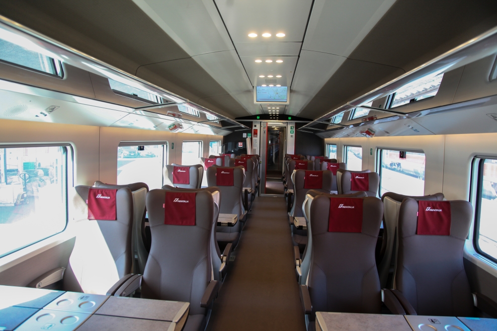 An empty first class train carriage